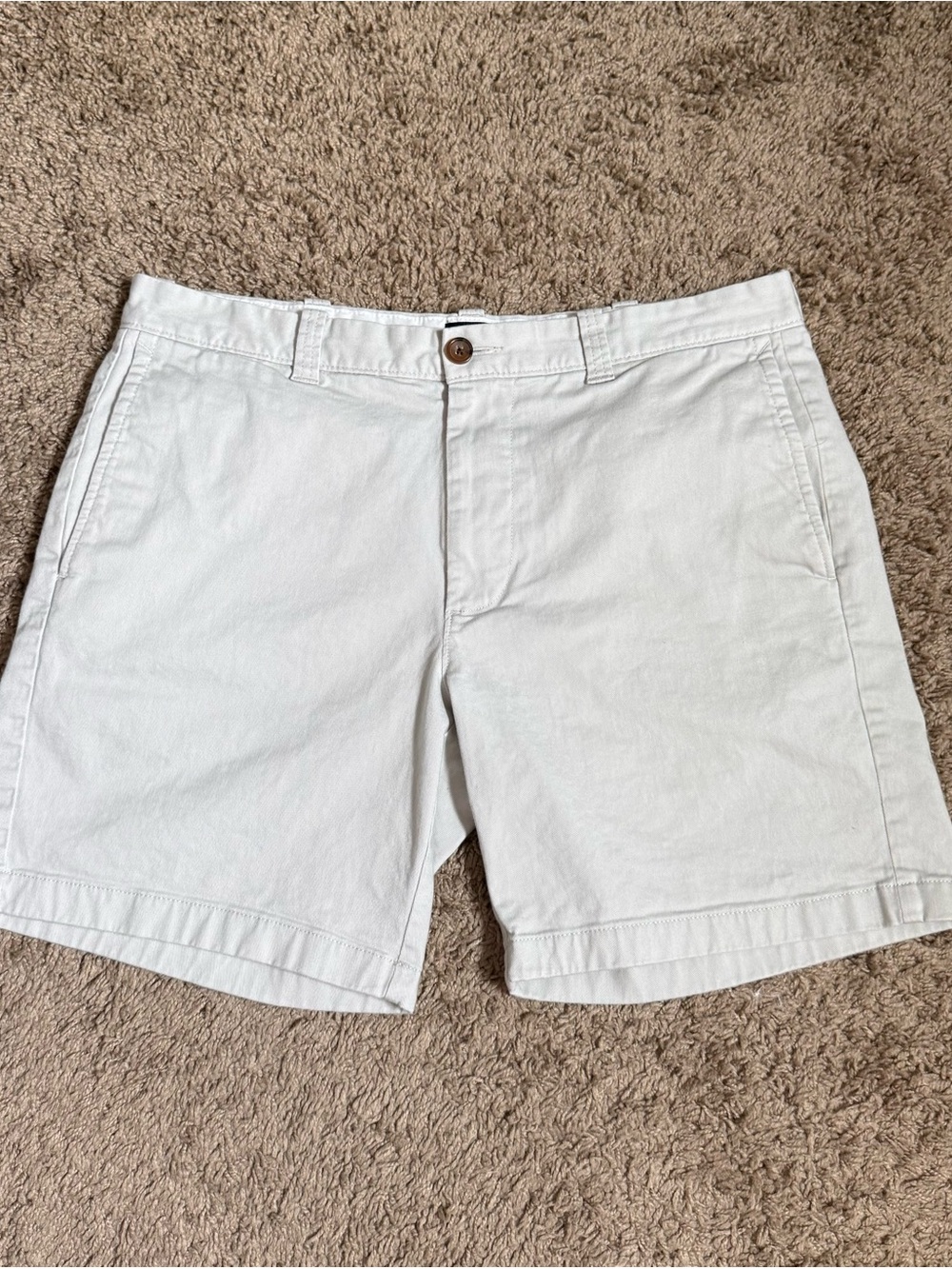 J. Crew White Flat-Front Cotton Shorts